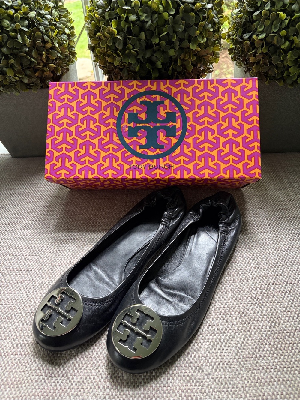 NEW Tory Burch Classic Reva Ballet Flats Size 10